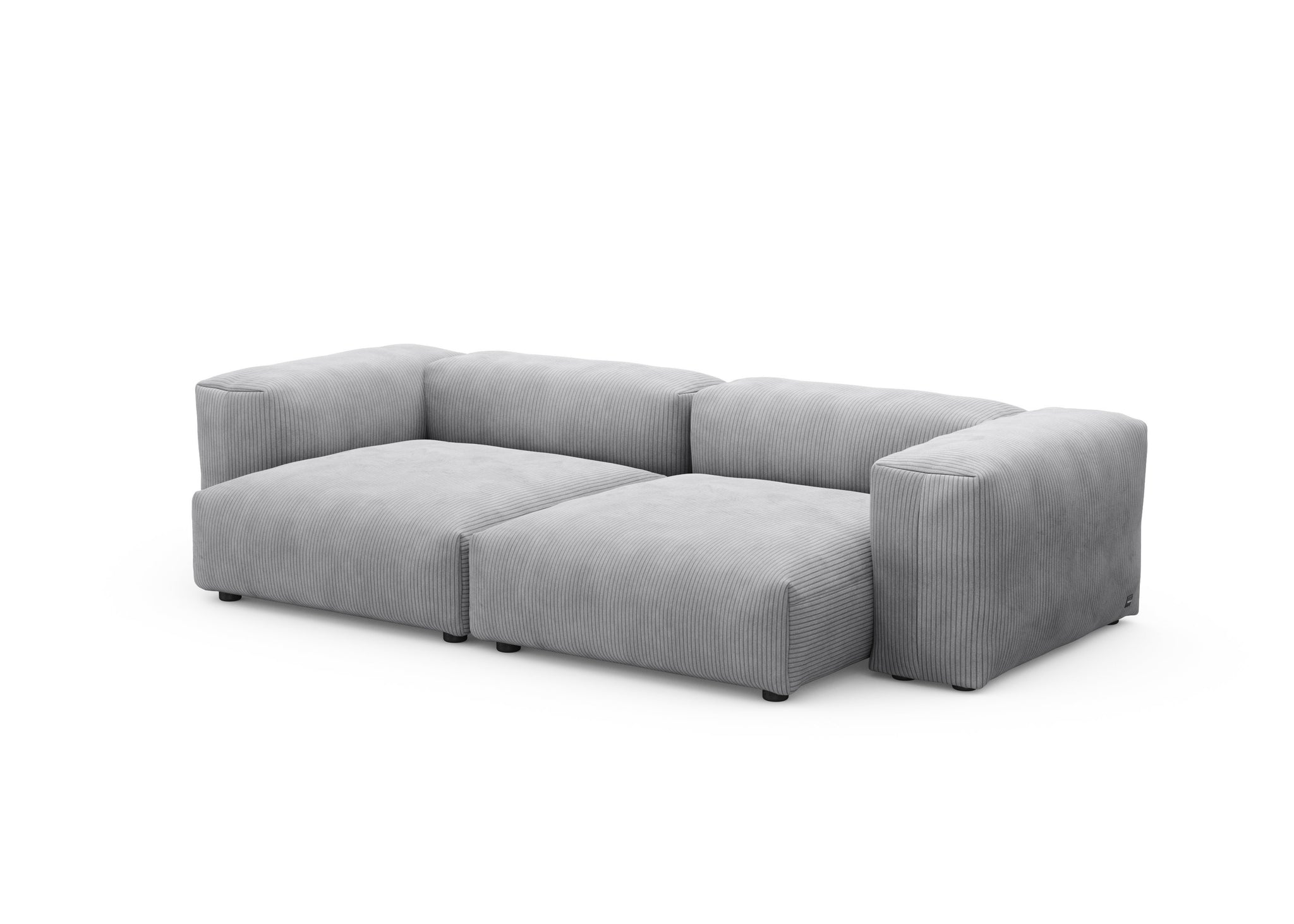 Two Seat Sofa L Velvet light grey