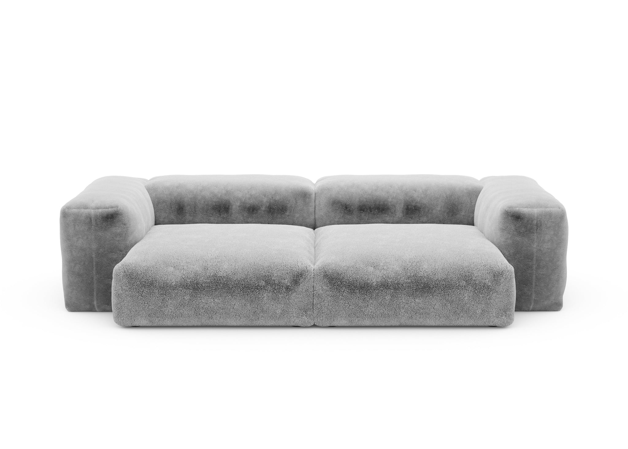Vetsak Two Seat Sofa L Faux Fur grey