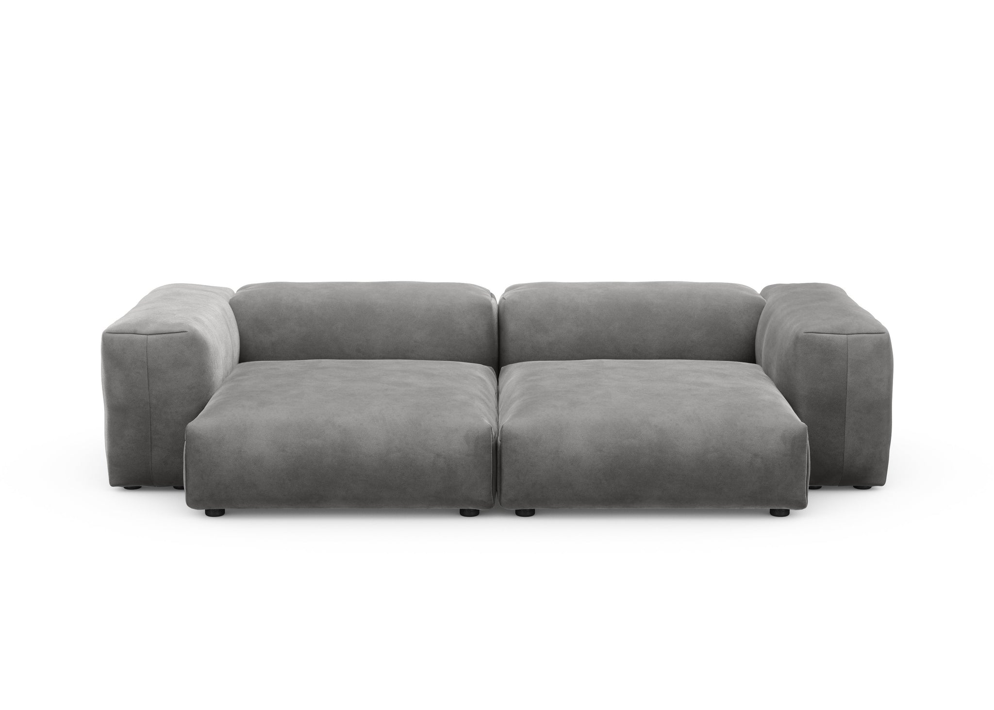 Two Seat Sofa L Velvet dark grey