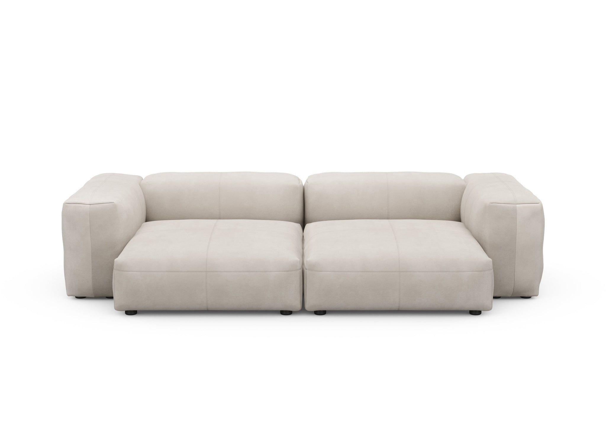 Vetsak Two Seat Sofa L Leather light grey