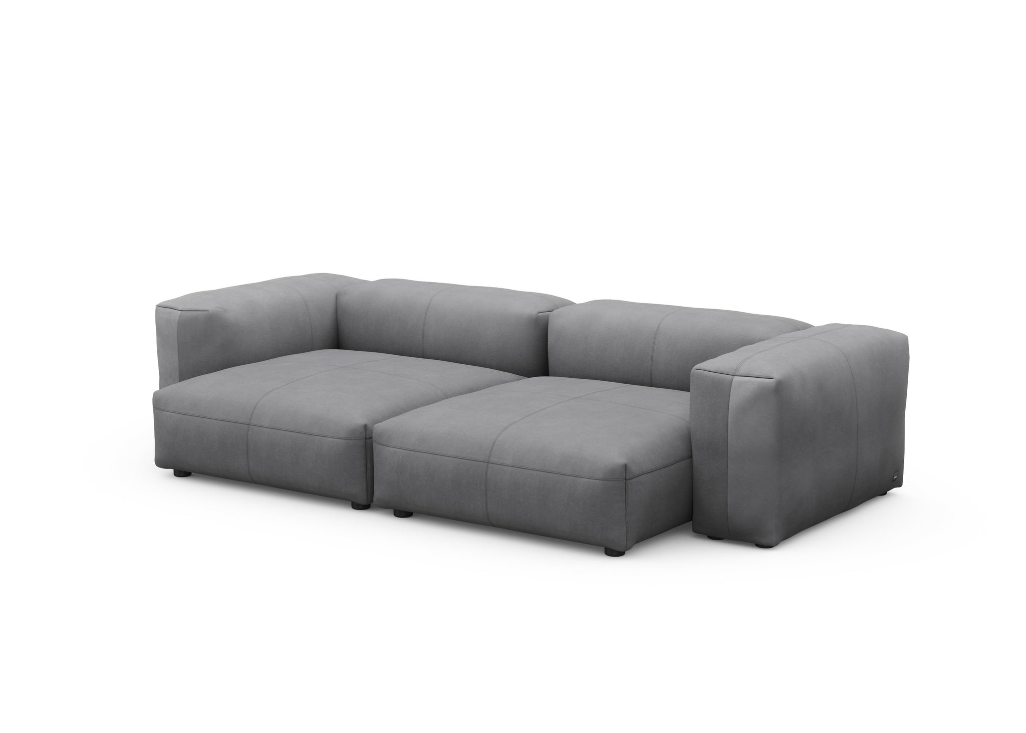 Vetsak Two Seat Sofa L Leather dark grey