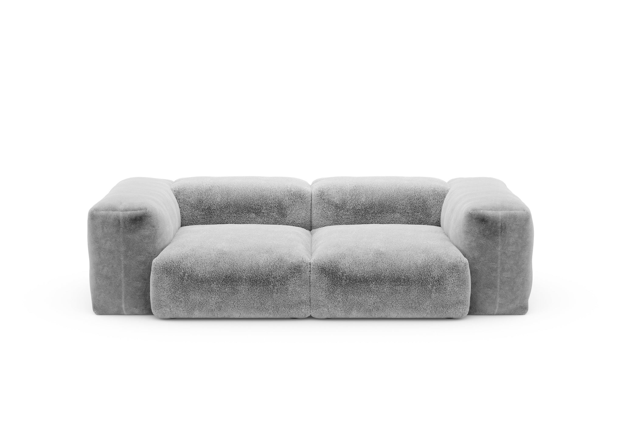 Vetsak Two Seat Sofa S Faux Fur grey